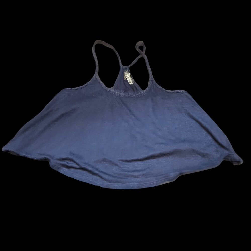 Almost Famous Navy Blue Swing Racerback Tank Top Size Large